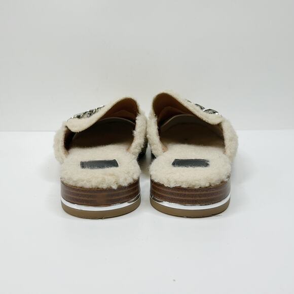 DOLCE VITA Pela Sherpa Mules Faux Fur Flats Academia Old Money Preppy Clueless 7 - Picture 5 of 8